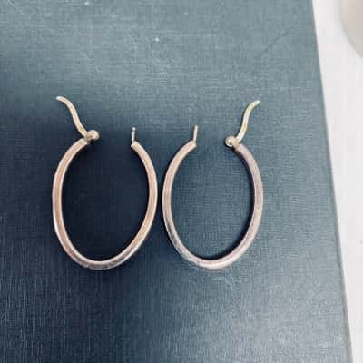 Womens 925 hoop earrings 