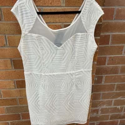 City Chic Womens  Size XS Mini Dress White 