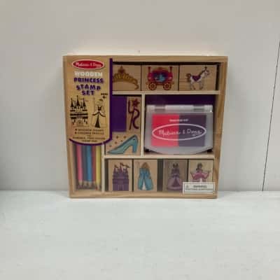 Melissa & Doug Wooden Princess Stamp Set NEW