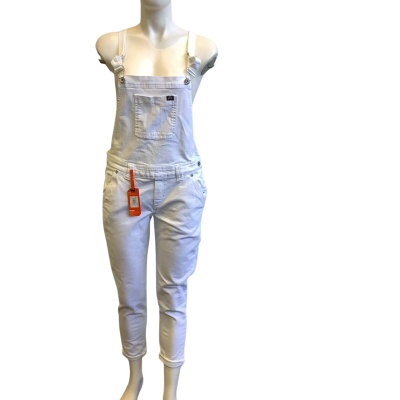 BNWT Superdry Women's Size M Emmins Dungaree Optic White 