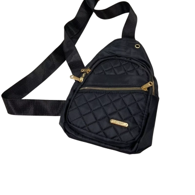 Jingpin Creations Quilted Black Crossbody Sling Bag