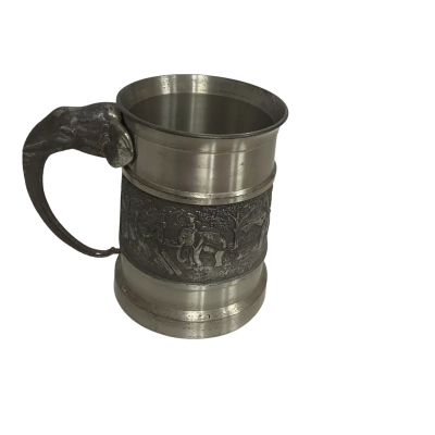 Vintage Thai Pewter Tankard Mug