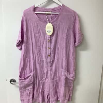 Peter Alexander Womens  Size XL Purple shorts jumpsuit