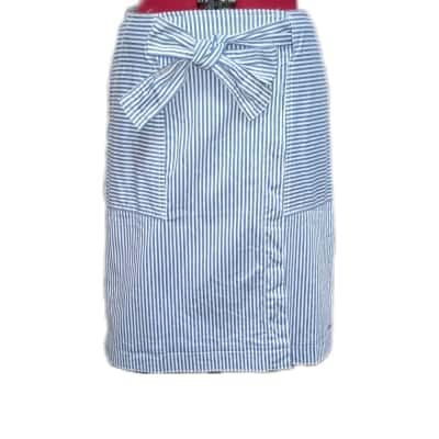 Tommy Hilfiger Womens  Size 10 Wrap Skirt Blue / Striped / White 