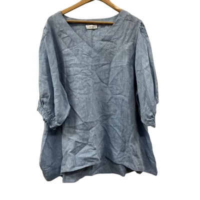 Embracing Bella Womens  Size XL 3/4 Sleeve Top Blue 