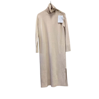 Max Mara Womens  Size S Cashmere-blend Midi Dress Beige 