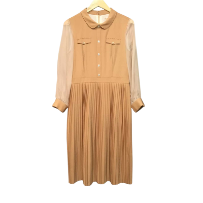 TG Mode Women’s Size M Long Sleeve Dark Beige Midi Dress