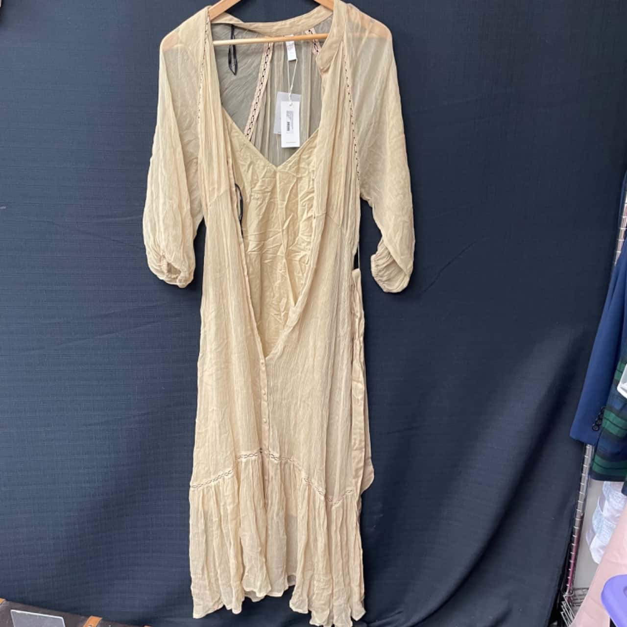 tigerlily long sleeve maxi dress Tigerlily Alita Greta Maxi Dress Aquarius Patchwork