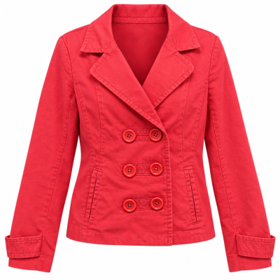 Roxy Red Double-Breasted Jacket – L