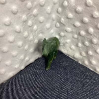 Hand-Carved Green Jade Elephant Figurine 