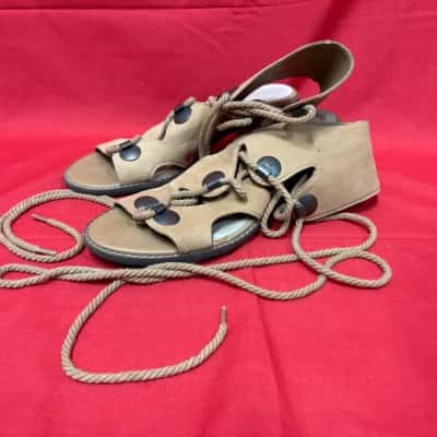 Colorado Women's lace Up Leather Heeled Sandals Size 39 