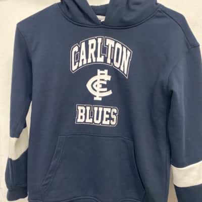 Carlton AFL Kids  Size 10 Jumper Blue hoodie 