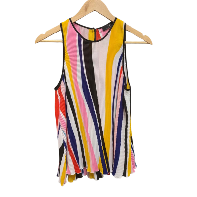 Cue Womens  Size 12 Sleeveless Top Black  / Blue / Pink  / White / Yellow 