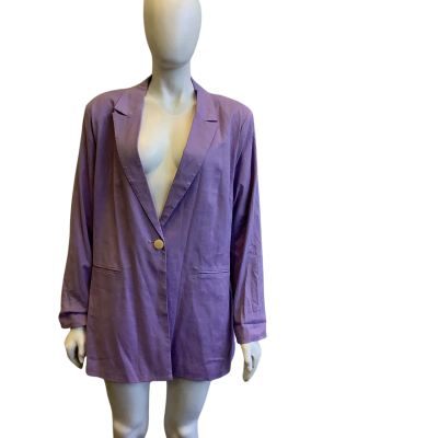 BNWT Taking Shape Women's Size 16 Amour Linen Suit Blazer Lilac 