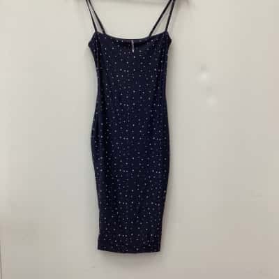 Kookai Womens  Size 2 Navy Blue / White stars dress