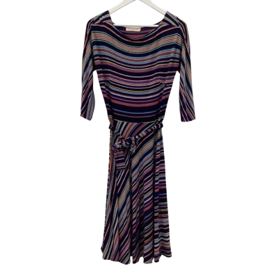 Sacha Drake Womens  Size 12 Midi Dress Striped 
