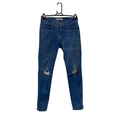 Levi Strauss & Co. Womens 710 Super Skinny distressed knees Jean Size 28 