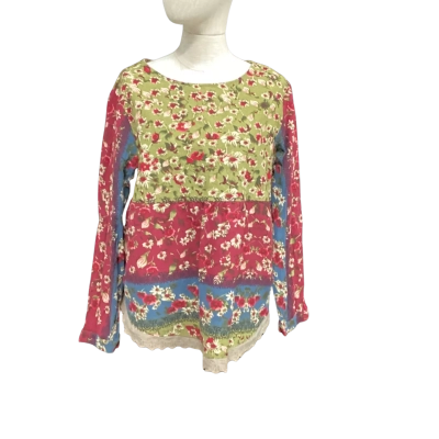 Zanzea Womens  Size XXL Long Sleeve Top Maroon / Olive 