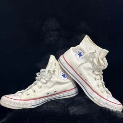 Converse Unisex Off-white Hi-top Sneakers, Size Mens 6/Womens 8