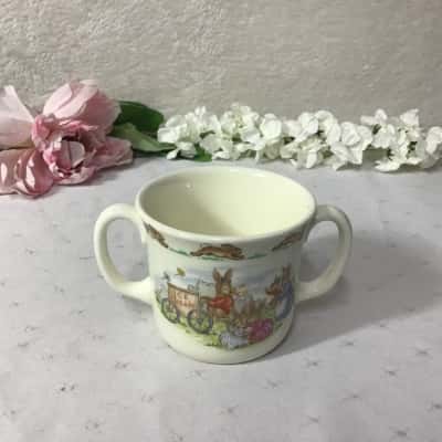 Vintage Royal Doulton Bunnykins "Ice Cream Bunnies" Two-handle Mug