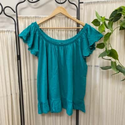 Millers Woman Women's Size 16 Short Sleeve Peplum Tee Jade - New With Tags 