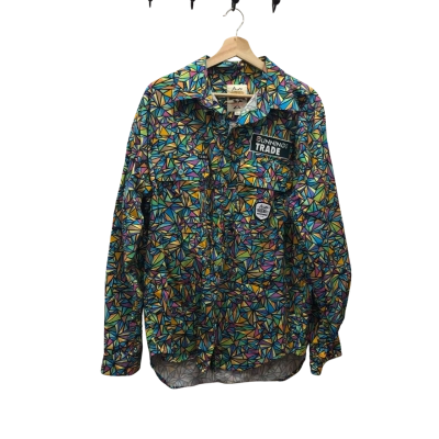 Trademutt Bunnings Mens  Size L Long Sleeve Shirt Multicoloured 