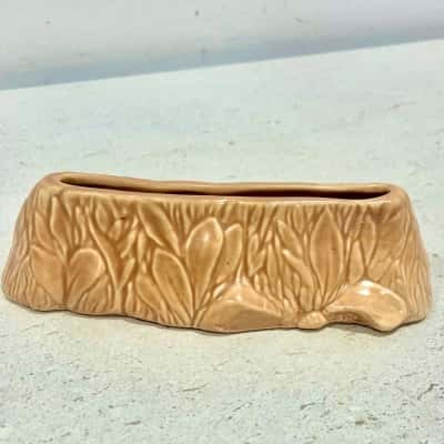 Vintage Australian Huntley Pottery Trough Vase 