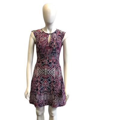BNWT Marcs Women's Size 8 Pattern Pixel Dress Berry Multicolour 