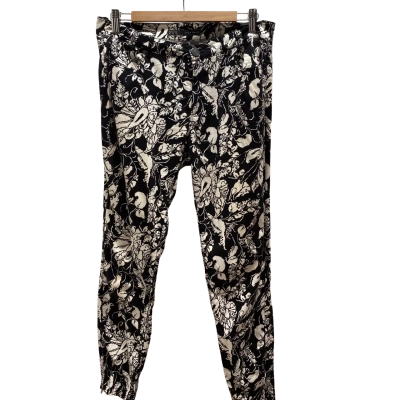 Zara Womens  Size 12 Black & Beige Ladies Pants