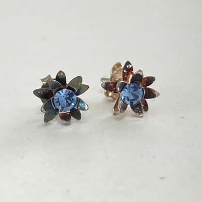 925 Sterling Silver Flower Earrings