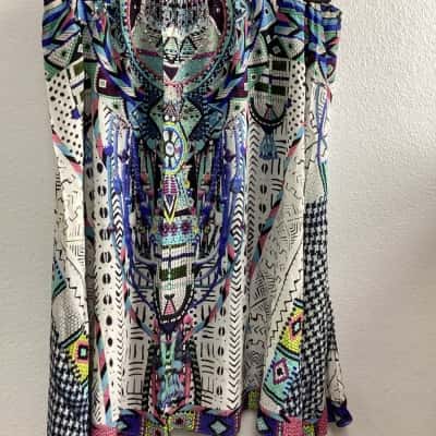 Camilla Womens  Size L Strapless Mini Dress Multicoloured 