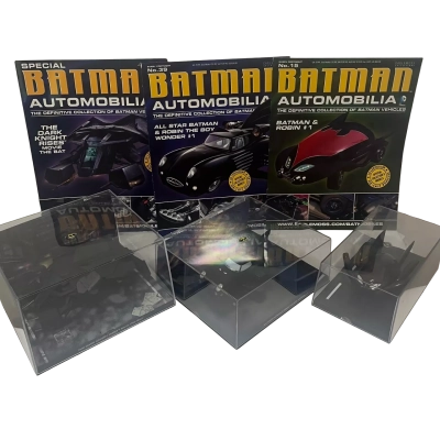 Eaglemoss Batman Automobilia Diecast Model Cars & Magazines – Set of 3