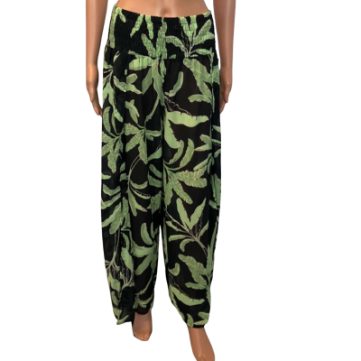 Seafolly Womens  Size M Wrap Pants Black  / Green / Pattern 