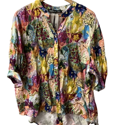 Willow Tree  Womens  Size 14 3/4 Sleeve Shirt Multicoloured G 