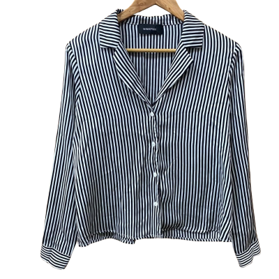 Minkpink Black/White Striped Shirt Size S