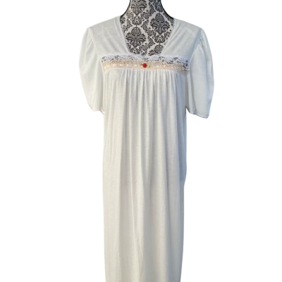  Womens  Size 12 Nightgown Off White 