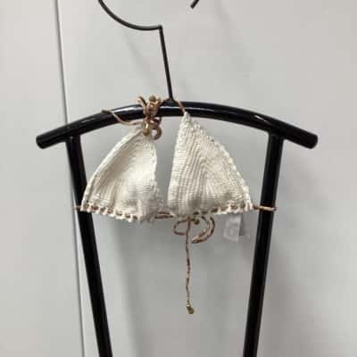 Zimmermann Womens  Size 10 Bikini Top White crotchet 