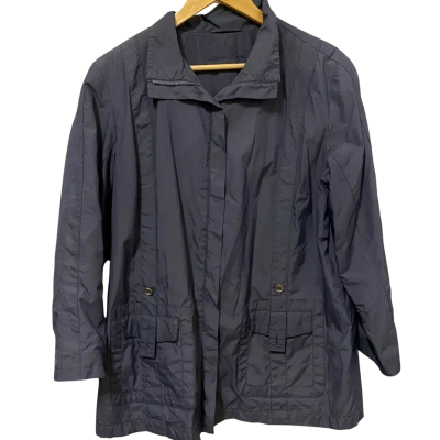 Frank Edam  Womens  Size 14 Raincoat Navy Blue 