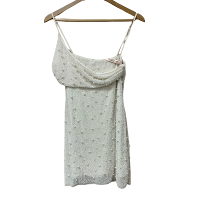 BNWT Oh Polly Womens  Size 12 Ivory Embellished Mini Dress 