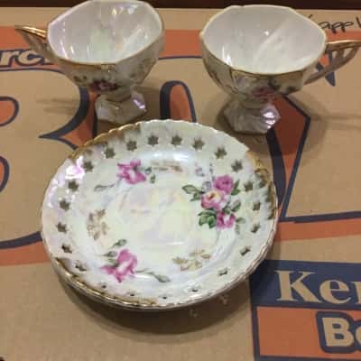 Porcelain Tea Cups and Saucers (Pair)