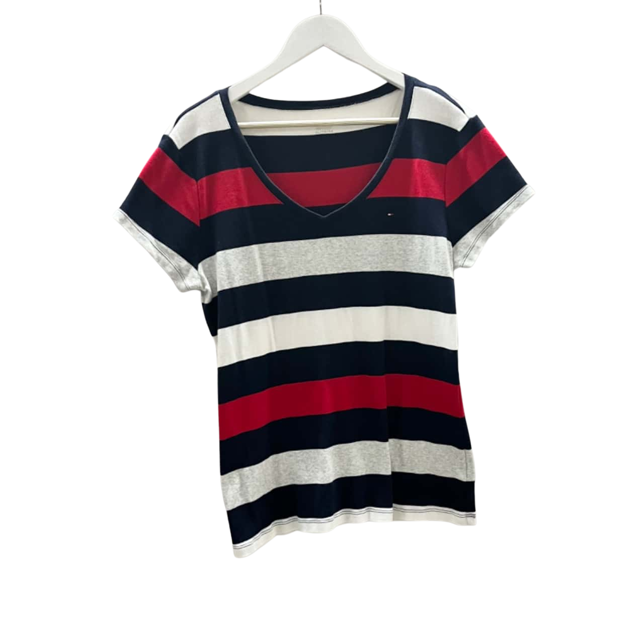 Tommy Hilfiger Womens Size XL Tshirts Blue Red / Striped / White