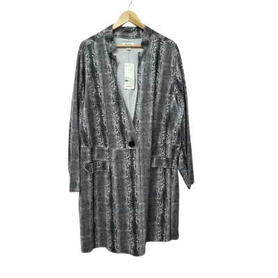 BNWT beme Womens Size 22 Animal print / Grey Faux Suede Jacket
