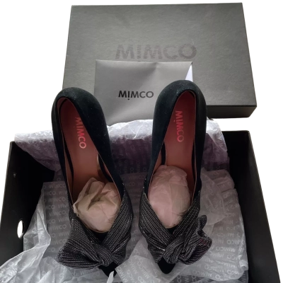 Mimco Womens  Size 37 Heels Black  / Silver New In Box
