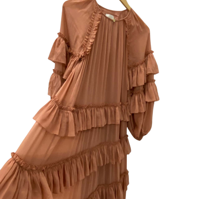 AJE Womens  Size 4 Maxi Dress Burnt Orange/terracotta 