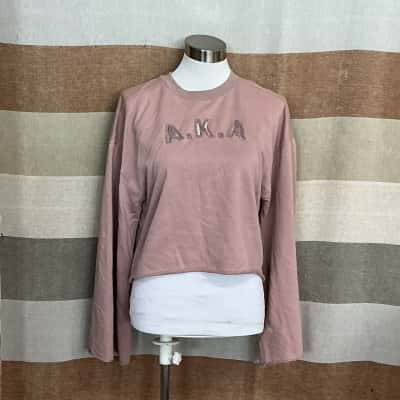 AKA Womens  Size 8 Cropped Jumper Brown 