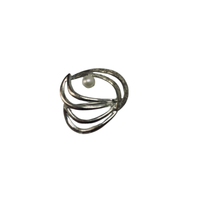  Womens Brooch SSterling Silver Artistic Leaf Brooch with Pearl – 4.5cm #SterlingSilver #Brooch #PearlJewelleryilver 