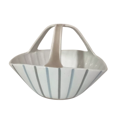 Vintage H.J. Wood Ltd Burslem Hand-Painted Ceramic Basket - Shape 782, Made in England