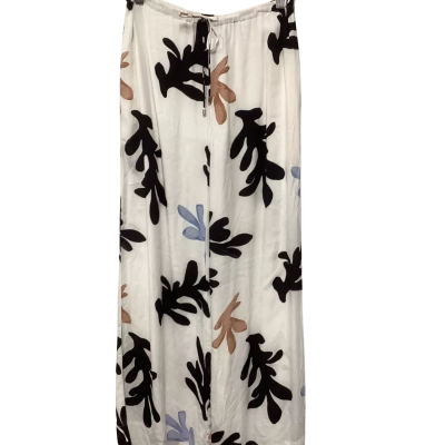 Monrenn Womens  Size 8 Wide Leg Pants Pattern / White 