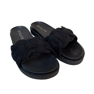  City Chic Women’s Black Slide Sandals - Size EU39 (8.5) - New