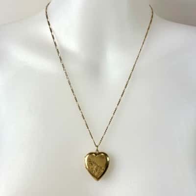 Gold - 9k Heart Locket Necklace 